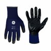 Ge Nitrille Dipped Gloves, Black/Blue, 13 GA, 1Pair, L GG215LC